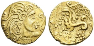 Celtic coin in the same style as the Solimara coins.
