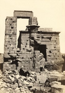 Temple of Montu and Rattawy by Francis Frith.