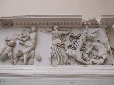 Pergamon altar with Phoebe and Asteria. Photo by Claus Ableiter.