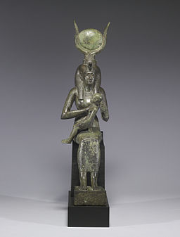 256px-Egyptian_-_Isis_with_Horus_the_Child_-_Walters_54416