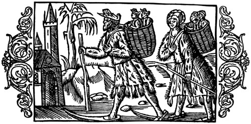 Olaus Magnus Historia om de nordiska folken. Bok 4 - Kapitel 17 - Om barnadop bland skogsbygdens folk. - Utgivningsår 1555.