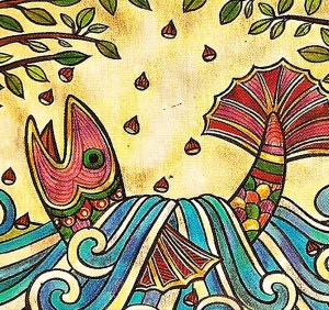 Salmon of Wisdom. From the Tumblr site Birds of Rhiannon.